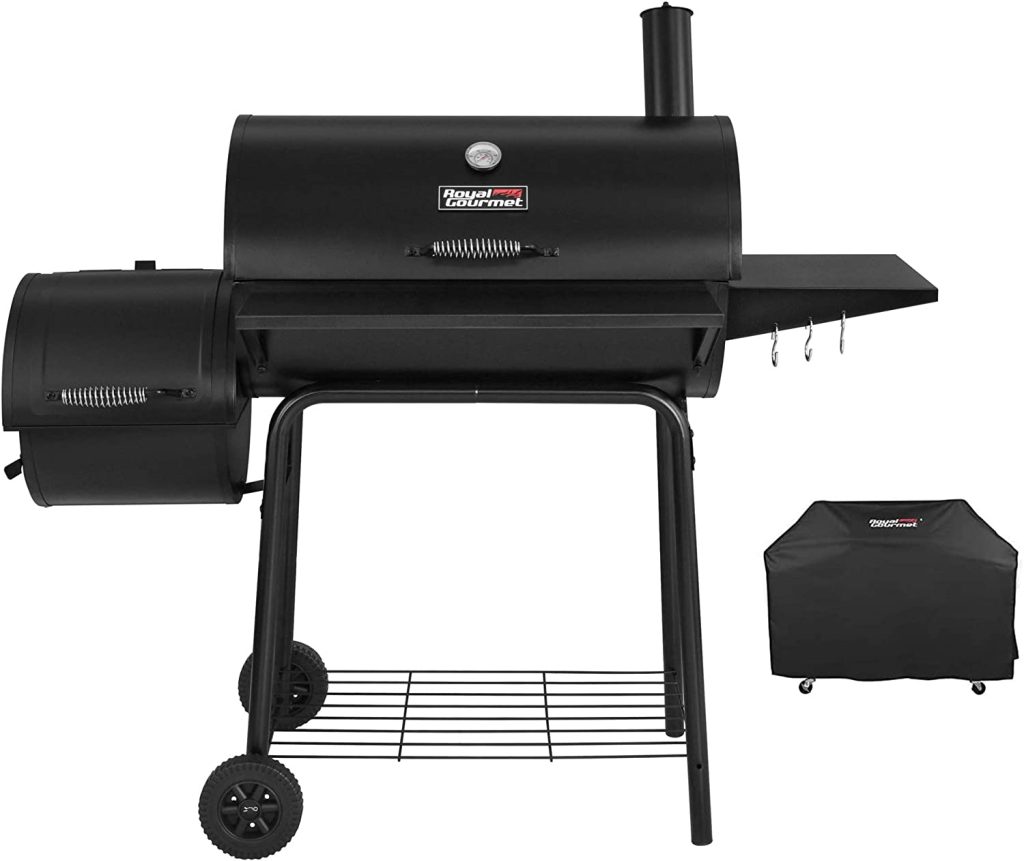 Royal Gourmet Charcoal Grill Offset Smoker with Cover