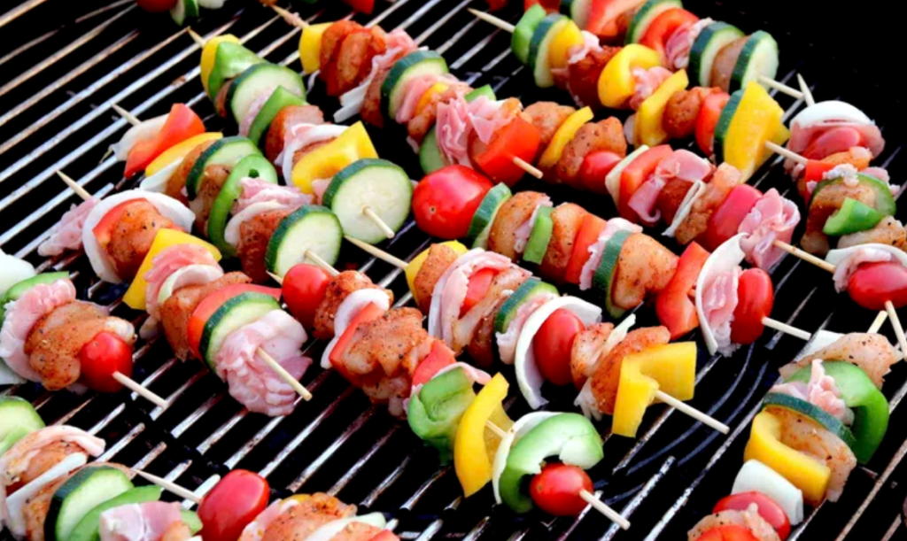 Use Skewers or a Grill Mat for Small Ingredients